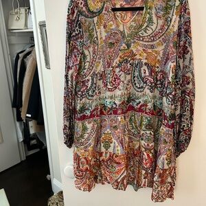 Zara Multicolor Paisley Mini  Dress